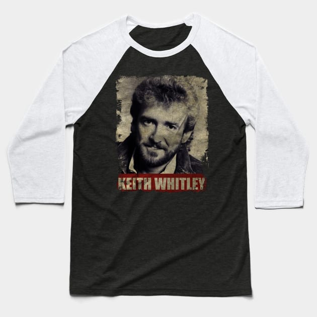 TEXTURE ART-Keith Whitley - RETRO STYLE Baseball T-Shirt by ZiziVintage